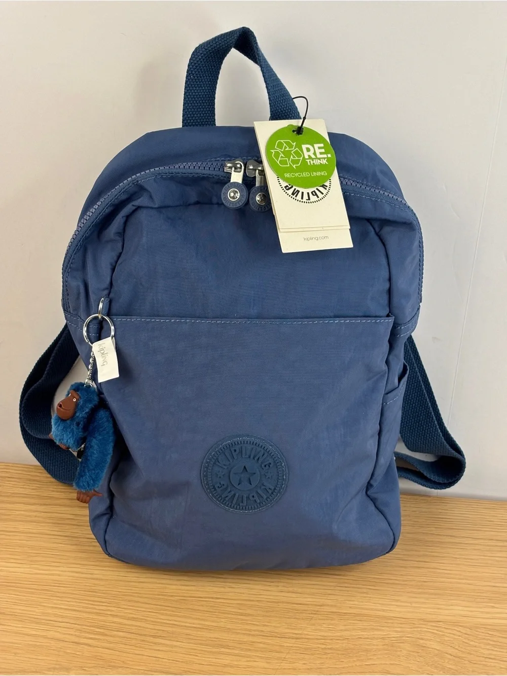 Kipling Blue Ferris Lightweight Water-Resistant Backpack NWT!